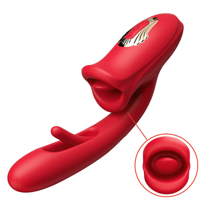 【Envío en 24 horas】Vibrador de punto G con función de lamido lingual y lengua vibradora