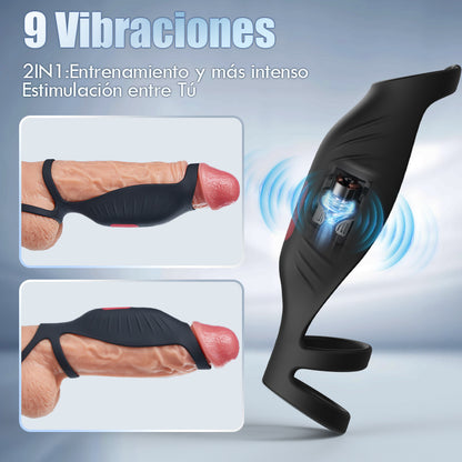 【Hot new products】Anillo de pene eficaz a través de la vibración con 9 frecuencias.