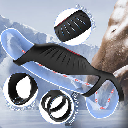 【Hot new products】Anillo de pene eficaz a través de la vibración con 9 frecuencias.