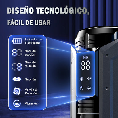 King - Masturbador automático 4 en 1 para hombres, 100% impermeable