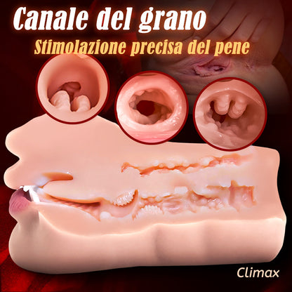 Juguete sexual oral con textura 3D para clítoris, 2 en 1, con bolsillo, 0,8 kg