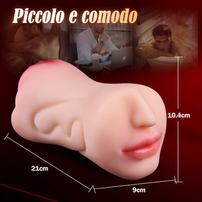 Juguete sexual oral con textura 3D para clítoris, 2 en 1, con bolsillo, 0,8 kg