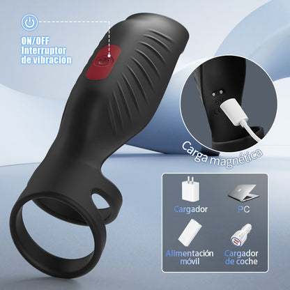 【Hot new products】Anillo de pene eficaz a través de la vibración con 9 frecuencias.