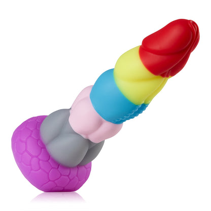 Large Rainbow Dildo with Suction Cup